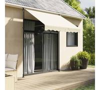 vidaXL Toldo retráctil de tela y acero crema 250x150 cm