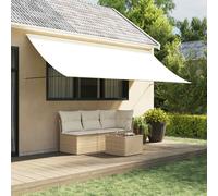 vidaXL Toldo retráctil de tela y acero crema 350x150 cm