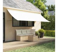 vidaXL Toldo retráctil de tela y acero crema 400x150 cm