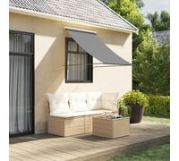 vidaXL Toldo retráctil de tela y acero gris antracita 100x150 cm