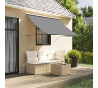 vidaXL Toldo retráctil de tela y acero gris antracita 200x150 cm