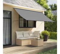 vidaXL Toldo retráctil de tela y acero gris antracita 300x150 cm