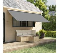 vidaXL Toldo retráctil de tela y acero gris antracita 350x150 cm