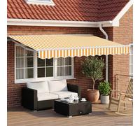 vidaXL Toldo Retráctil Eléctrico Amarillo 3 x 2,5 m
