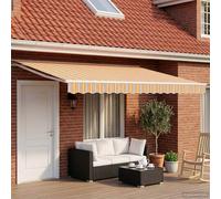 vidaXL Toldo Retráctil Eléctrico Azul, Naranja, Blanco 4,5 x 3,5 m