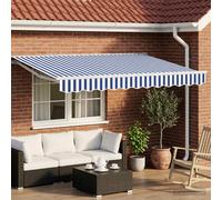 vidaXL Toldo Retráctil Eléctrico Azul y Blanco 3 x 2,5 m