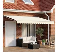 vidaXL Toldo Retráctil Eléctrico Crema y Blanco 4 x 2 m