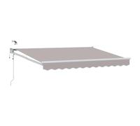vidaXL Toldo Retráctil Eléctrico Gris Claro 3,5 x 2,5 m, Toldo automático, Moderno y eléctrico, retráctil, con LED, para Patio, ¡Sombra Funcional al Aire Libre