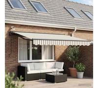 vidaXL Toldo Retráctil Eléctrico Gris claro y blanco. 3 x 2,5 m