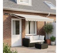 vidaXL Toldo Retráctil Eléctrico Gris claro y blanco. 4,5 x 3,5 m