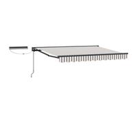 vidaXL Toldo Retráctil Eléctrico Gris claro y blanco. 4,5 x 3 m