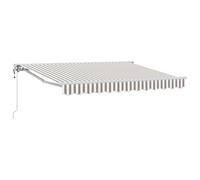 vidaXL Toldo Retráctil Eléctrico Gris Claro y Blanco. 4 x 3,5 m