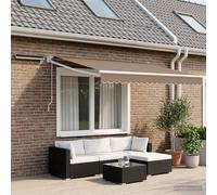 vidaXL Toldo Retráctil Eléctrico Gris topo 3,5 x 2,5 m