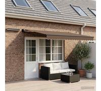 vidaXL Toldo Retráctil Eléctrico Gris topo 4 x 2 m