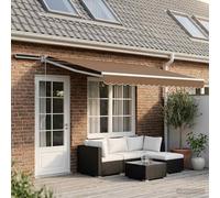 vidaXL Toldo Retráctil Eléctrico Gris topo 4 x 3 m