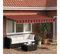 vidaXL Toldo Retráctil Eléctrico Naranja y Negro 3,5 x 2 m