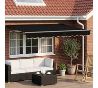 vidaXL Toldo Retráctil Eléctrico Negro 3 x 2,5 m