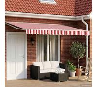 vidaXL Toldo Retráctil Eléctrico Rojo y blanco 4,5 x 3 m