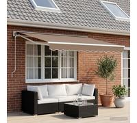 vidaXL Toldo Retráctil Eléctrico Topo 4,5 x 3,5 m Poliéster y Aluminio