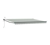 vidaXL Toldo Retráctil Eléctrico Verde y 4,5 x 3 m, Toldo automático, Moderno y eléctrico, retráctil, con LED, para Patio, ¡Sombra Funcional al Aire Libre