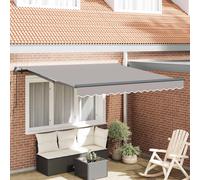 vidaXL Toldo retráctil Gris Claro 300 x 250 cm Poliéster y Aluminio