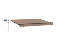 vidaXL. Toldo retráctil color taupe, 450 x 300 cm, fabricado en tela y aluminio
