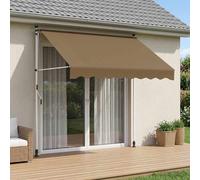 vidaXL Toldo retráctil Manual Beige 250 cm