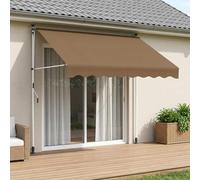 vidaXL Toldo retráctil manual Beige 300 cm, Jardín y , Toldo Ajustable, Cubierta , Pérgola Retráctil, Protección Exterior, Refugio Flexible para