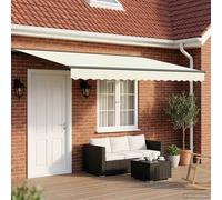 vidaXL Toldo retráctil manual Crema 4,5 x 3,5 m