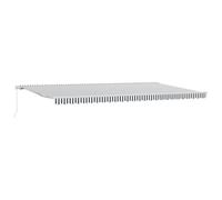 vidaXL Toldo retráctil Manual Gris Antracita y Blanco 500x300 cm