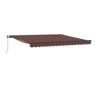 vidaXL Toldo Retráctil Poliéster y Acero 400 x 300 cm Multicolor Marrón