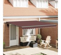 vidaXL Toldo retráctil manual marrón 400x300 cm