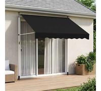 vidaXL Toldo retráctil manual Negro 350 cm