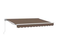 vidaXL Toldo retráctil manual Topo 4 x 3,5 m Poliéster y Aluminio