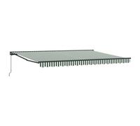 vidaXL Toldo retráctil manual Verde y blanco 5 x 3,5 m Green