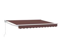 vidaXL. Toldo retráctil, color marrón, 3 x 2 metros, 100% poliéster y aluminio