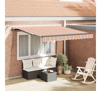 vidaXL Toldo retráctil Multicolor 300 x 250 cm Poliéster Orange