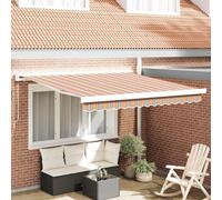 vidaXL Toldo retráctil Multicolor 350 x 250 cm Lona y Aluminio Orange