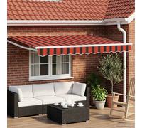 vidaXL Toldo retráctil Naranja, Negro y Amarillo 3,5 x 2 m