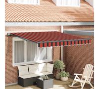 vidaXL Toldo Retráctil Poliéster y Acero 300 x 250 cm Multicolor Naranja/Negro/Amarillo