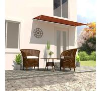 vidaXL Toldo retráctil naranja y marrón 350x150 cm