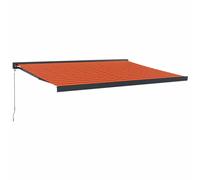 vidaXL. Toldo retráctil, naranja y marrón, 4x3 metros, tela y aluminio