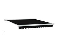 vidaXL Toldo retráctil Negro 350 x 250 cm Lona y Aluminio