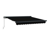 vidaXL Toldo retráctil Negro 350 x 250 cm Lona y Aluminio