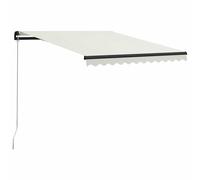 vidaXL Toldo Retráctil Poliéster y Acero 300 x 250 cm Multicolor Crema