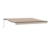 vidaXL Toldo Retráctil Poliéster y Acero 400 x 300 cm Multicolor Beige