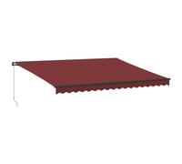 vidaXL Toldo Retráctil Poliéster y Acero 450 x 350 cm Multicolor Burdeos