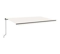 vidaXL Toldo Retráctil Poliéster y Acero 500 x 300 cm Multicolor Crema