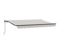 vidaXL Toldo Retráctil Poliéster y Acero 500 x 300 cm Multicolor Gris Claro Y Blanco
