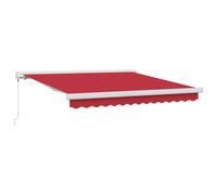 vidaXL Toldo retráctil Rojo 300 x 250 cm Lona y Aluminio Red